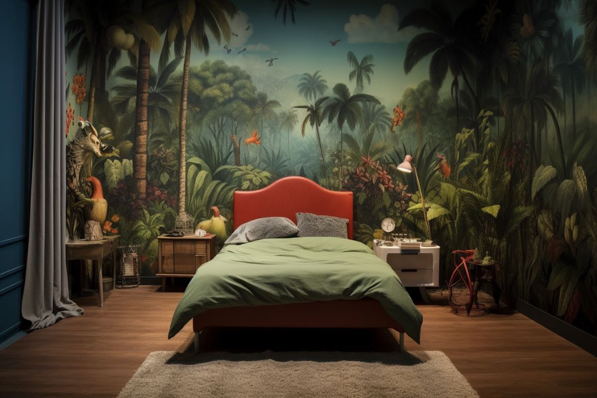papier-peint-jungle-chambre